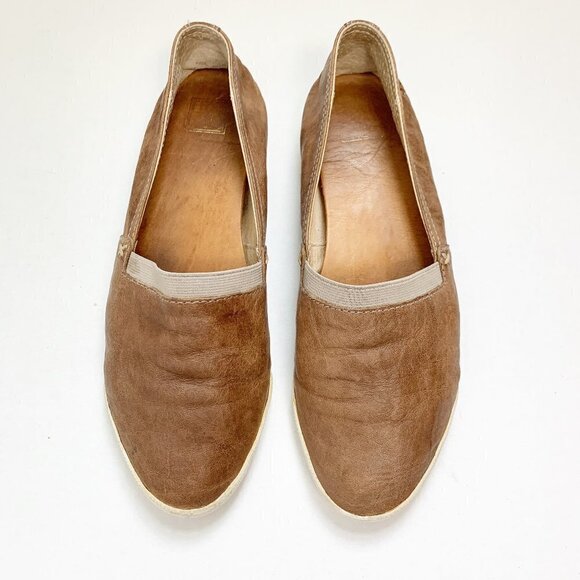 Frye Melanie Slip On Vintage Leather Shoes - Size 8.5 - Picture 1 of 9